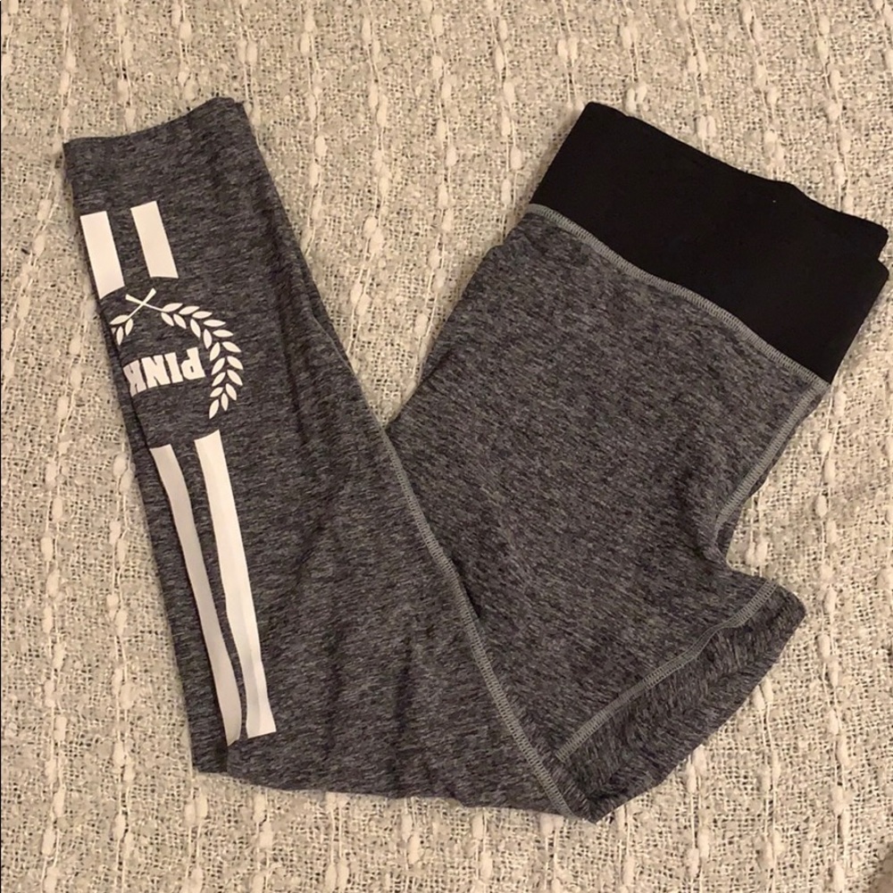 VS PINK marled grey leggings